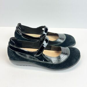 Naot Kirei Mary Jane leather Shoes Black US 10 EU 41 Suede Leather